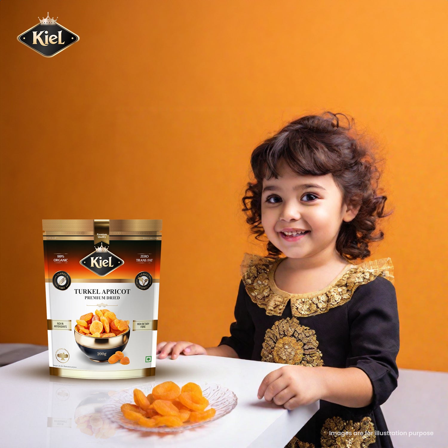 Kiel Premium Turkish Dried Apricot Pack of 200 Gram