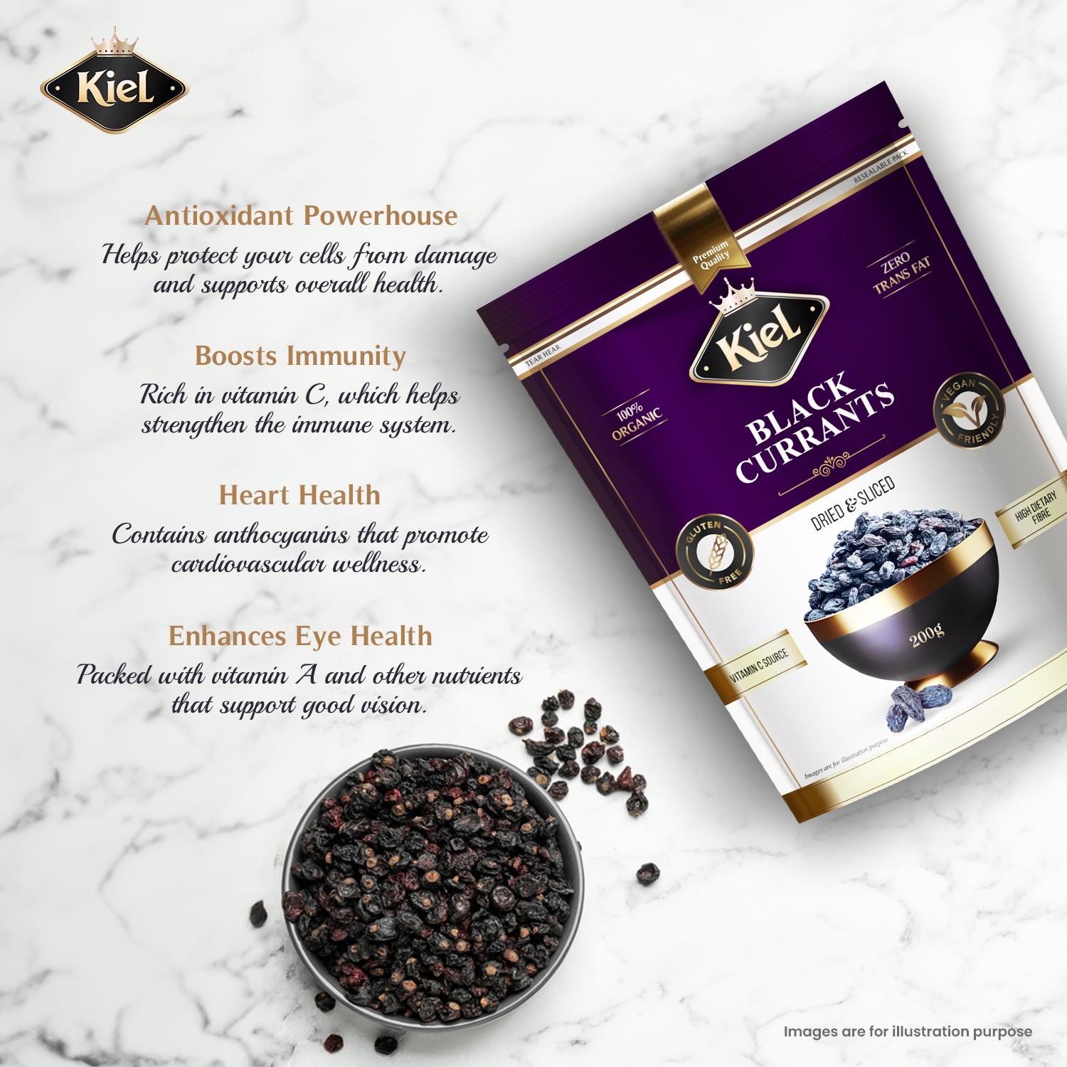 Kiel Premium Black Currant Delight Pack of 200 Gram