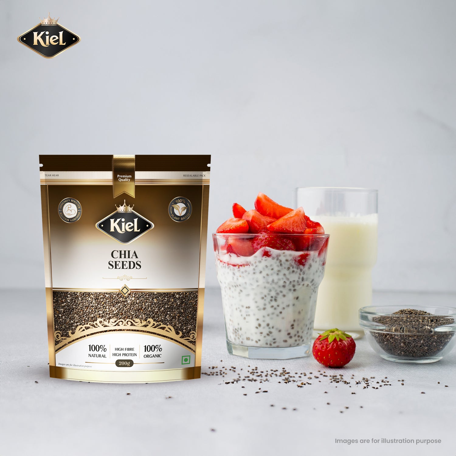 Kiel Premium Chia Seeds Pack of 200 Gram