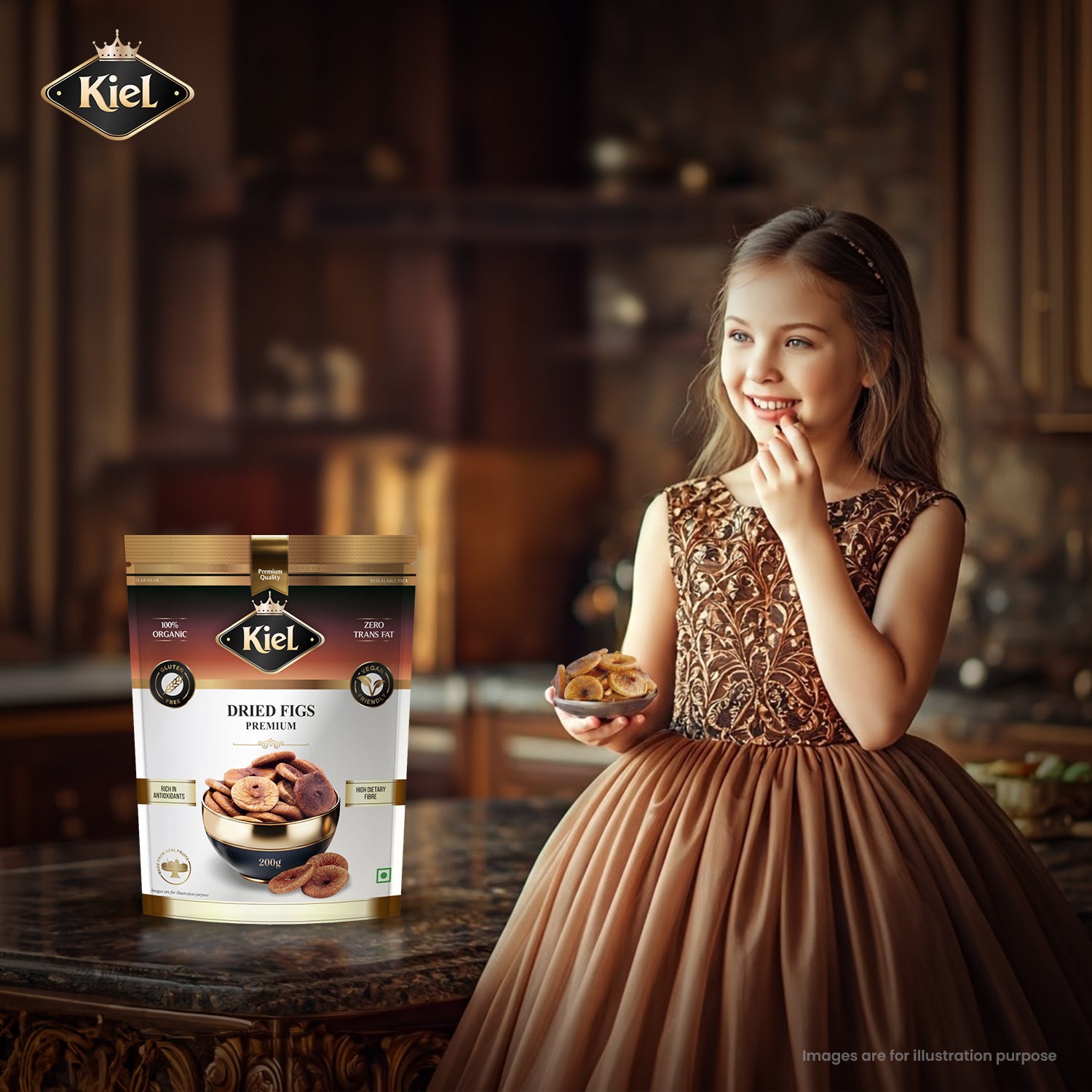 Kiel Premium Dried Figs (Anjeer) Pack of 200 Gram