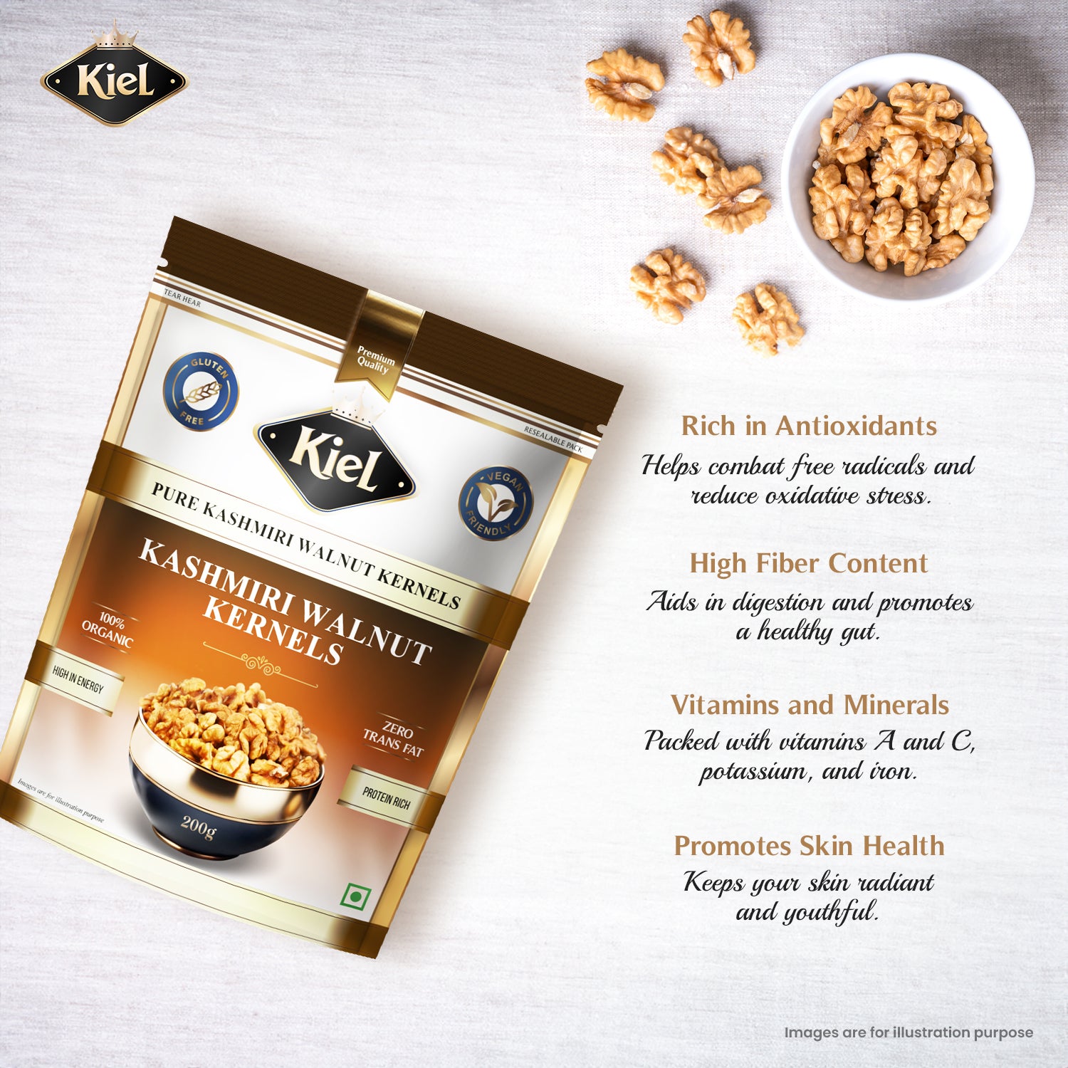 Kiel Pure Kashmiri Walnut Kernels