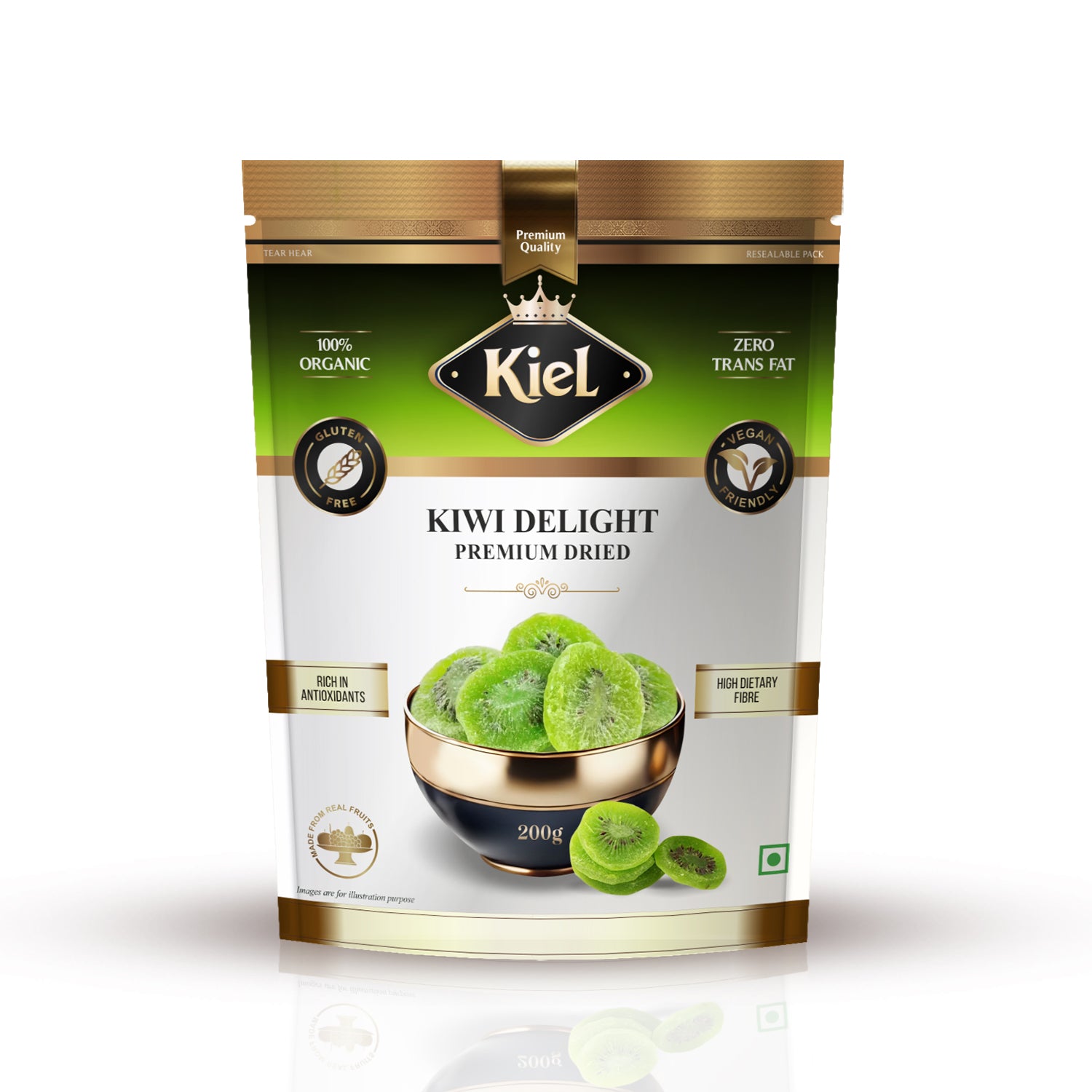 Kiel Premium Dried Kiwi Delight Pack of 200 Gram