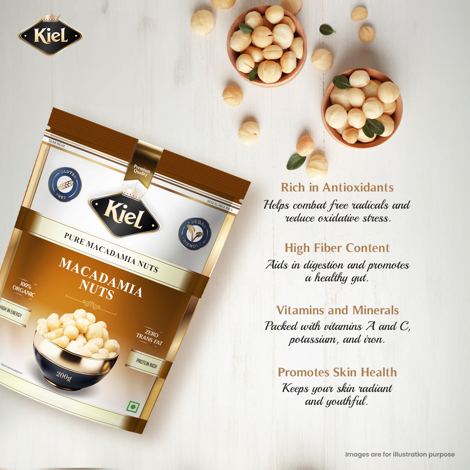Kiel Pure Premium Macadamia Nuts