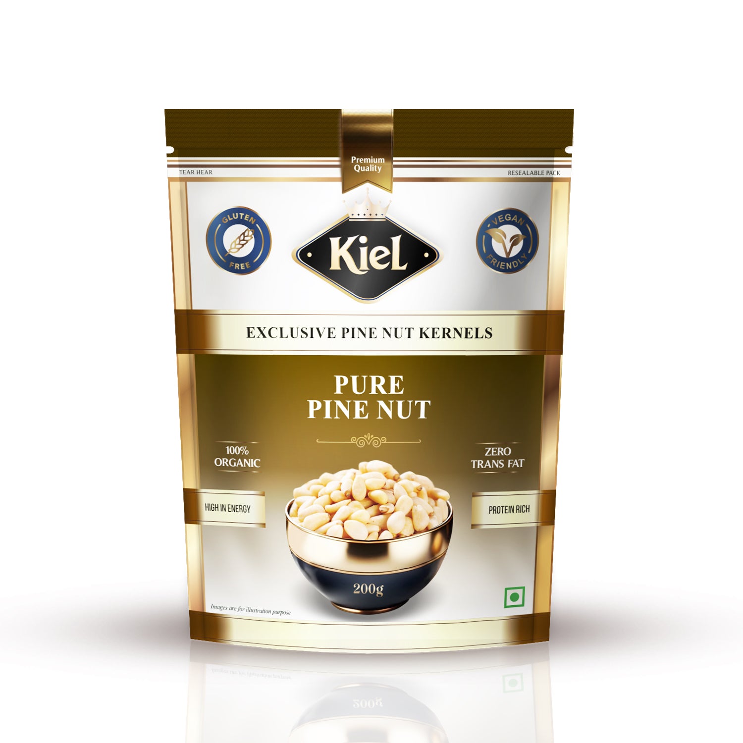 Kiel Exclusive Pine Nut Kernels Pack of 100 Gram