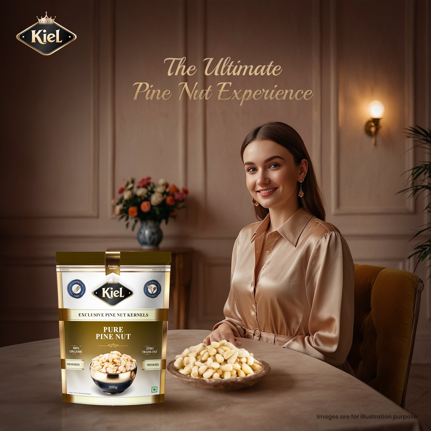 Kiel Exclusive Pine Nut Kernels Pack of 100 Gram