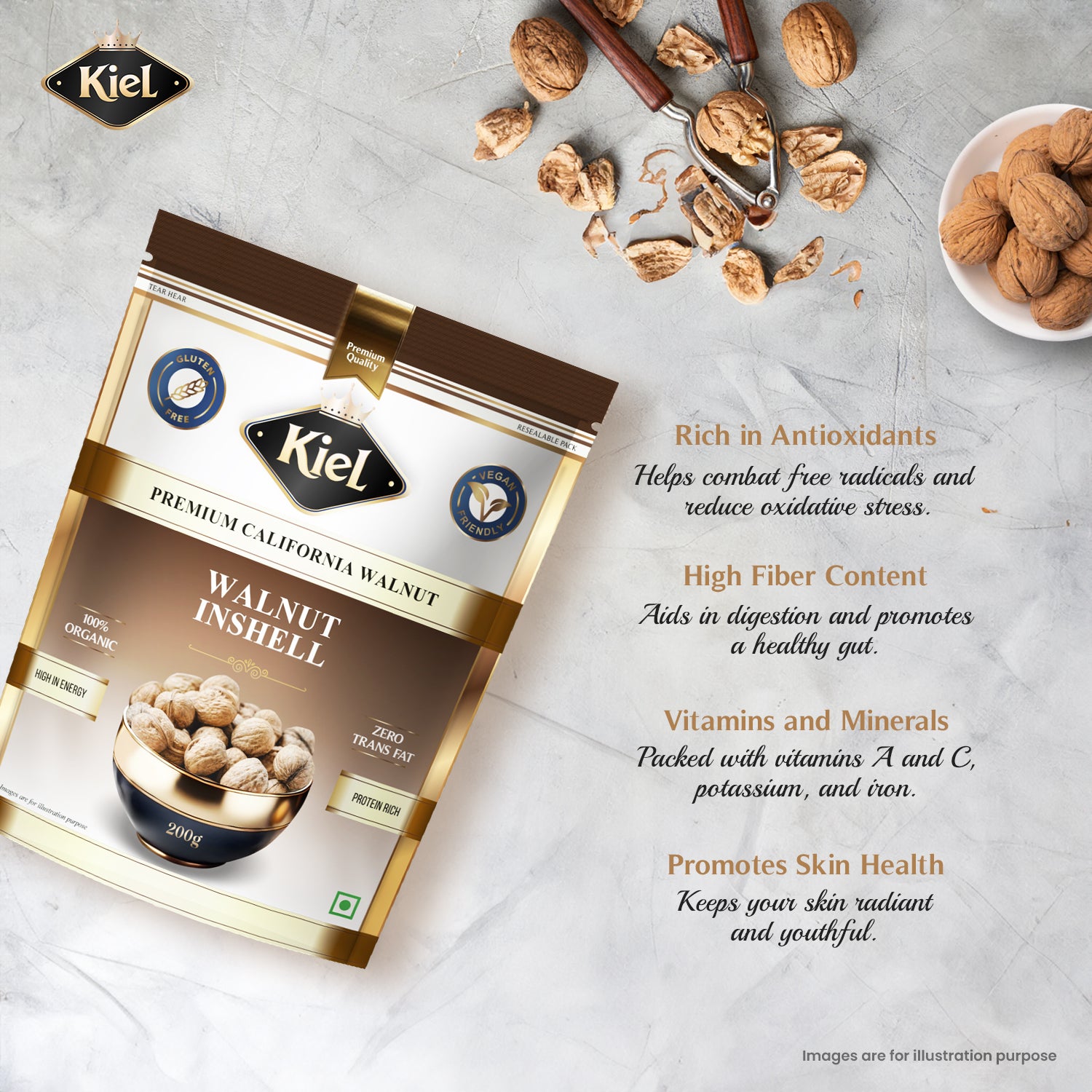 Kiel Pure California Walnut Inshell