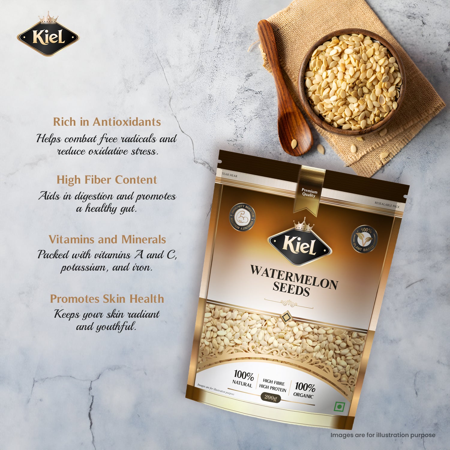 Kiel Premium Watermelon Seeds Pack of 200 Gram